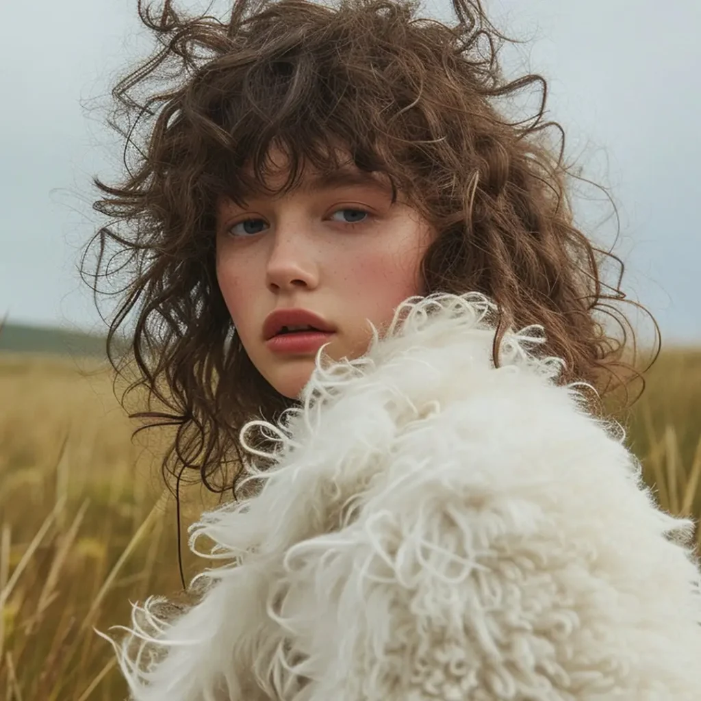 Girl with white coat